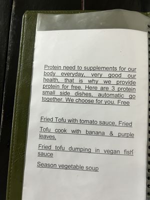 Menu page 1  at Katze Vegan & Vegetarian  in Hanoi