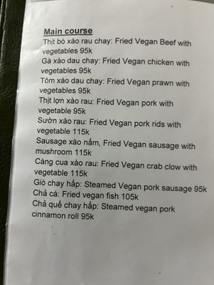Menus page 3  at Katze Vegan & Vegetarian  in Hanoi