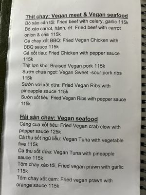 Menu page 4  at Katze Vegan & Vegetarian  in Hanoi