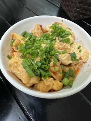 Free - tofu in a tomato sauce   at Katze Vegan & Vegetarian  in Hanoi