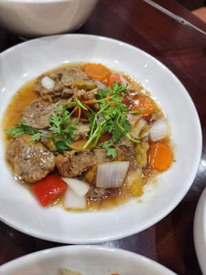 Fried vegan chicken with bbq sauce at Katze Vegan & Vegetarian  in Hanoi