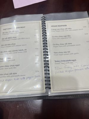 Menu  at Katze Vegan & Vegetarian  in Hanoi