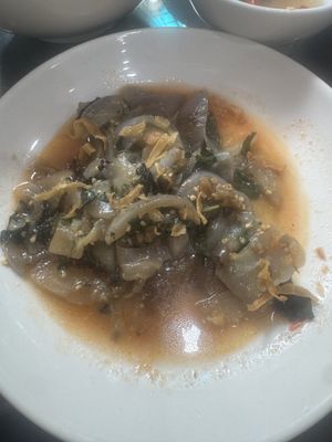 fried aubergine in garlic  at Katze Vegan & Vegetarian  in Hanoi