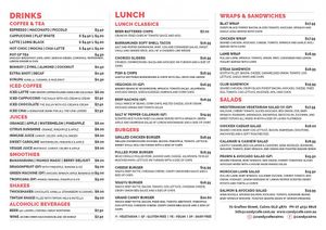 Menu 2 of 2 at Candy Cafe Bar in Cairns