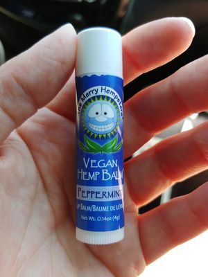Vegan lip balm: Really nice, goes on smooth, nice smell. Got it at check out. There is also non vegan so be careful but there were about 5 different flavors to choose from for the  at Common Market Food Co-op in Frederick