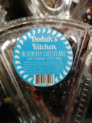 Vegan  Blueberry Cheesecake at Common Market Food Co-op in Frederick
