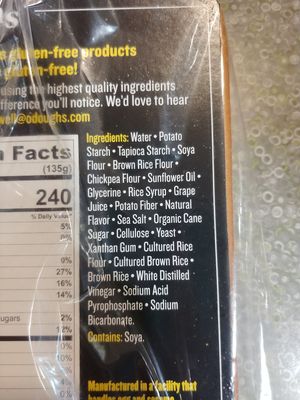 Gluten free flatbread is vegan at Common Market Food Co-op in Frederick