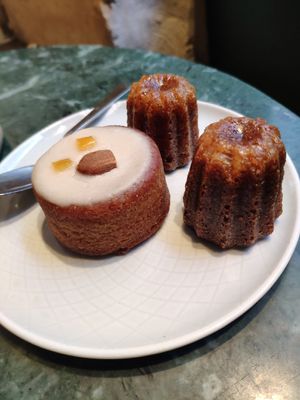 Cannelé and Saint James at Cassonade Cannelés & Spécialités in Bordeaux