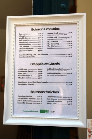 Coffee shop menu at Cassonade Cannelés & Spécialités in Bordeaux