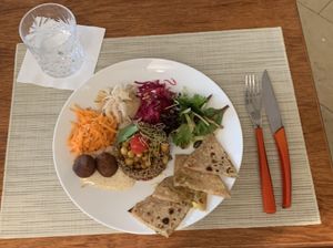 Main dish (it changes every day) at Yogi Booster in Lausanne