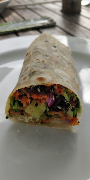 Superfood salad wrap at Breeze in Koh Tao