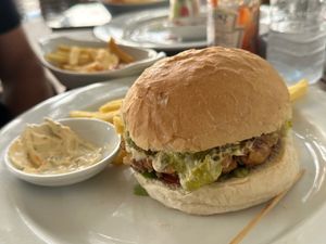 Vegan burger at Breeze in Koh Tao