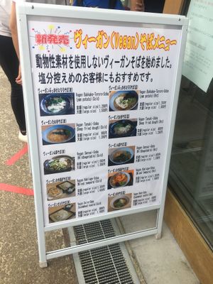 The vegan side of the menu at Takaosan Sumika in Hachioji