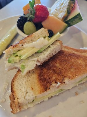 Vegan grilled cheese with added avocado! at Nancy's Café in Auburn