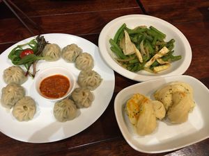 Vegan Momo’s and beans  at Tibet Kitchen in Katoomba