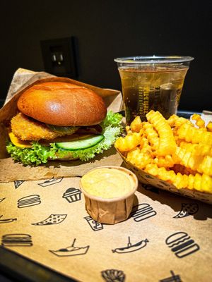 Big Veganski w/ Cajun fries   at VINCENT - Schönhauser Allee Arcaden in Berlin