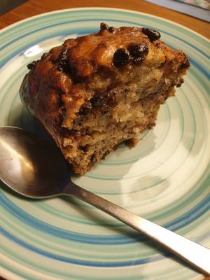 chocolate banana bread (half at home) at Vegan & Beyond in Seoul