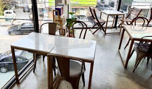 Interior of location - view towards the windows at Vegan & Beyond in Seoul