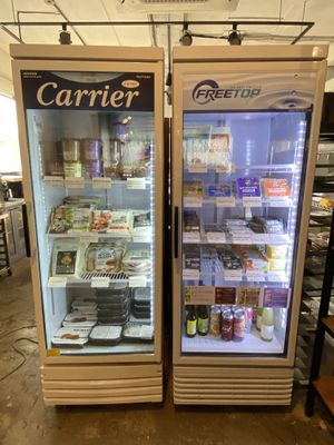 Fully stocked fridge and freezer!  at Vegan & Beyond in Seoul