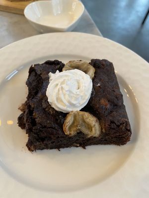 Banana brownie.   So yum!  at Vegan & Beyond in Seoul