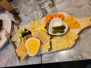 Cheese platter - excellent! at Vegan & Beyond in Seoul