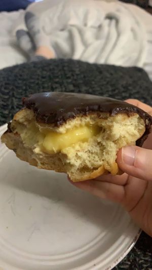 Vegan custard  at Freddy Donuts in Fredericksburg