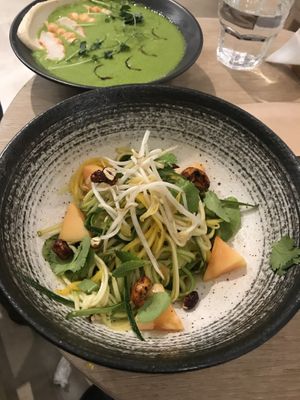 Asian salad with mango at Holi Yoga & Cafe in Moscow