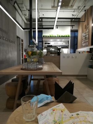 Interior at Holi Yoga & Cafe in Moscow