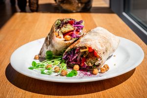 Falafel wrap at IBA.TU Bistro in Vysoke Tatry