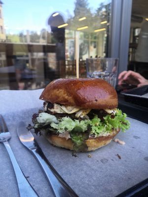 Goat cheese burger at IBA.TU Bistro in Vysoke Tatry