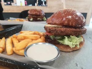 burger at IBA.TU Bistro in Vysoke Tatry