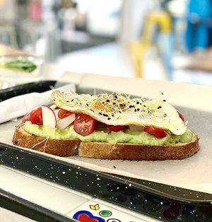 Avocado sendwich (available in vegan version) at IBA.TU Bistro in Vysoke Tatry