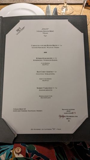 Three course menu at STEG 32 in Herrsching Am Ammersee
