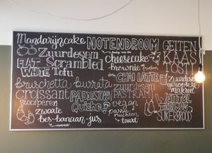 Menu at De Juf in Middelburg