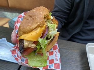 Chick’n deluxe burger   at Wise Boys Burgers - Auckland CBD in Auckland
