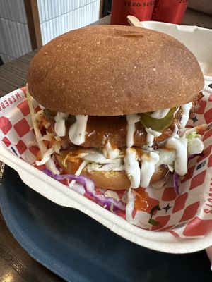 Spicy buffalo chicken burger   at Wise Boys Burgers - Auckland CBD in Auckland