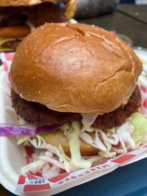 Spicy Buffalo Chickn at Wise Boys Burgers - Auckland CBD in Auckland