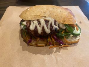 Chicken sandwich at Tart Bakery - Queen St in Auckland