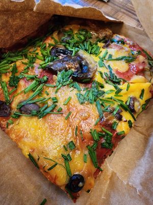 Pizza slice at Tart Bakery - Queen St in Auckland