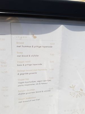 Vegan lunch options at Brasserie de Jasmijn in Harlingen