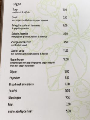 A lot of Vegan 🌱 options at Brasserie de Jasmijn in Harlingen