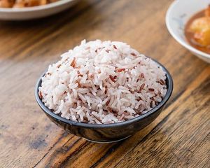 steamed jasmine & red rice at The Golden Peanut  in Reservoir