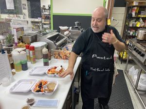 Frank in action at Rooted Plant-Based Eating in Midland