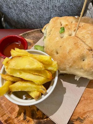 Sandwich club Heura  at Green&Burger - Biocenter in Barcelona