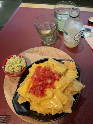 Nachos with vegan cheese  at Green&Burger - Biocenter in Barcelona