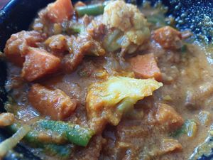 Vegetable curry at Namaste India in Puerto Morelos