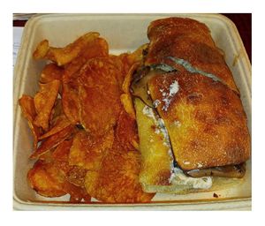 Mushroom "French Dip" Sandwich at Molly Malloy's in Philadelphia