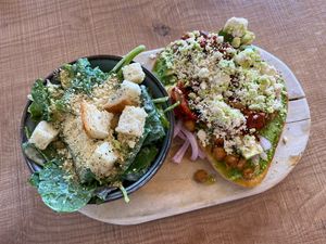Avocado toast  at Grounds & Greens Cafe in White Rock