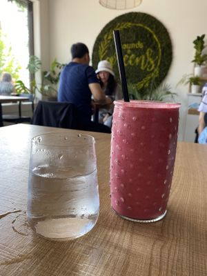 Heartbeat smoothie  at Grounds & Greens Cafe in White Rock