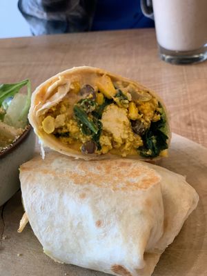 Brekkie wrap.  at Grounds & Greens Cafe in White Rock